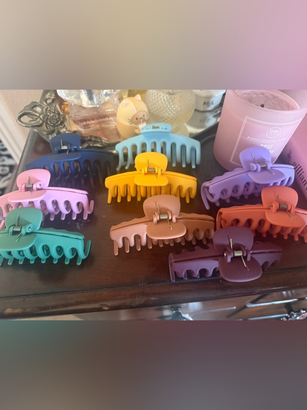Matte Multicolor Jaw Clip Set — Assorted Bright Hair Claws